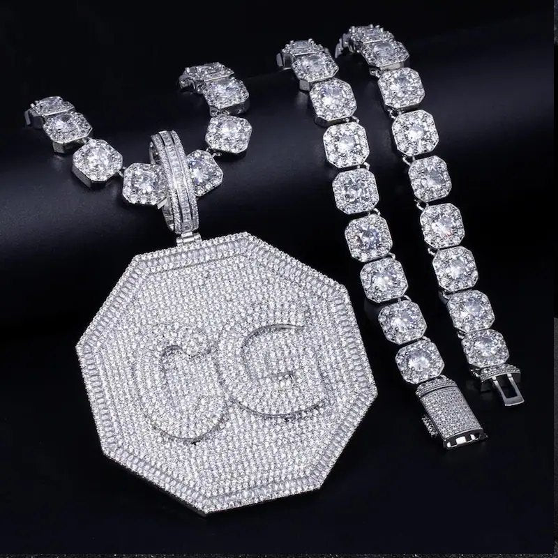 Custom Octagon Name Pendant