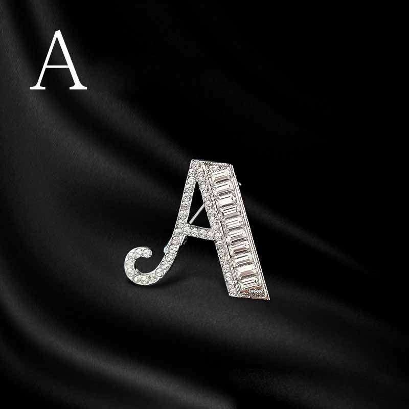 Moissanite Hip Hop Letter Brooch