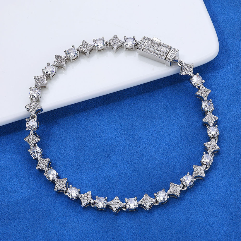 6mm Moissanite Hip Hop Star Chain