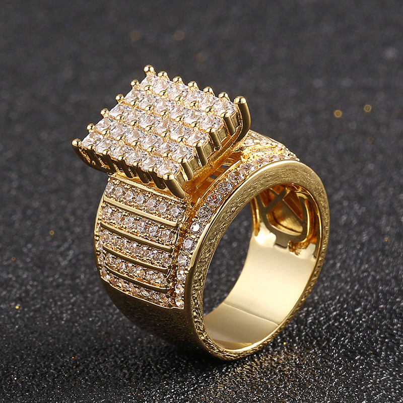 The CEO Crown Iced-Out hip-hop Ring【A68】
