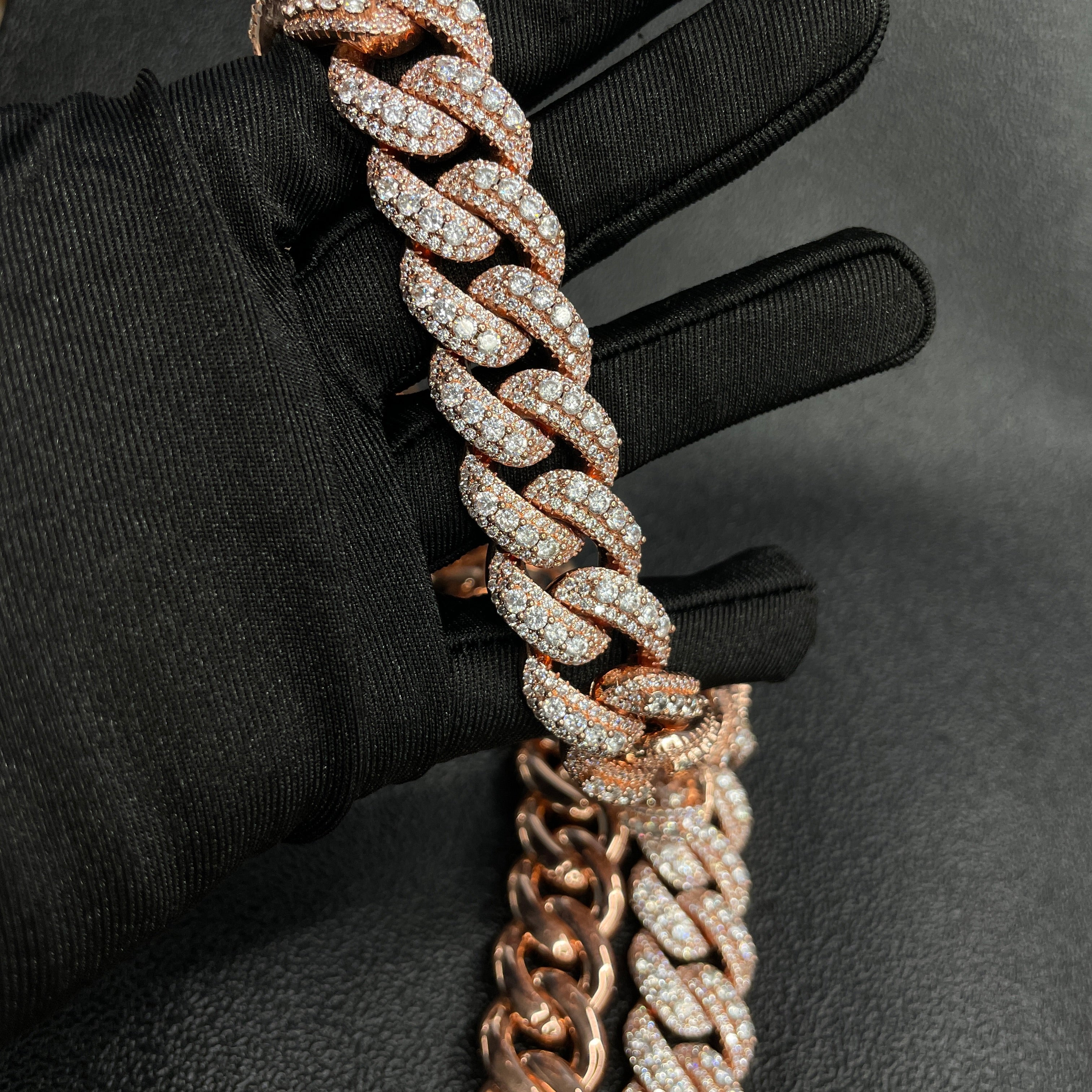 18mm/20mm/25mm Moissanite Hip-Hop Bubble Cuban Chain