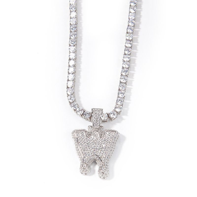 Custom Iced Drip Letters Name Moissanite Pendant