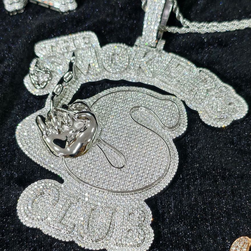 Moissanite Smokers Club Hip-Hop Big Pendant