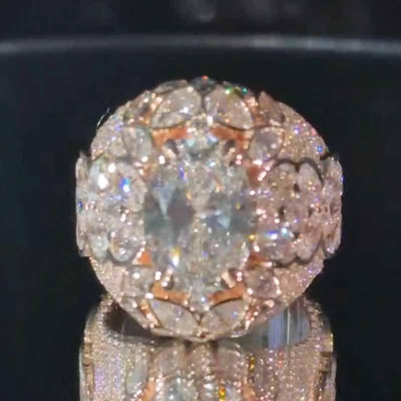 Moissanite Flower Full Diamond Rings[jewelry]