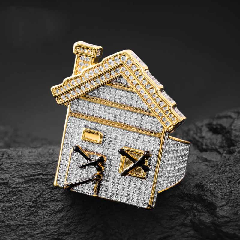 Moissanite Creative House Design Ring