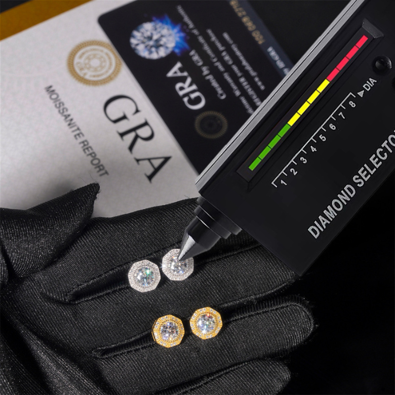 S925 Silver Moissanite Classic Earrings