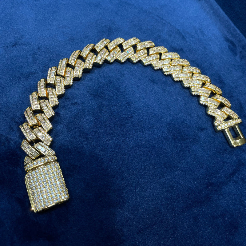 Moissanite Hip Hop Punk Cuba Bracelet