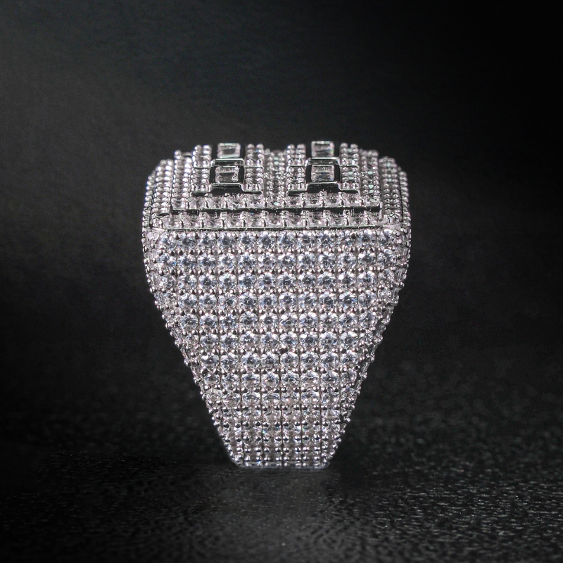 Moissanite Luxury Square Geometric Ring