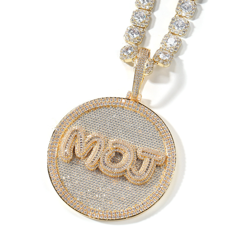 Moissanite Hip Hop Design Letter Custom Pendant