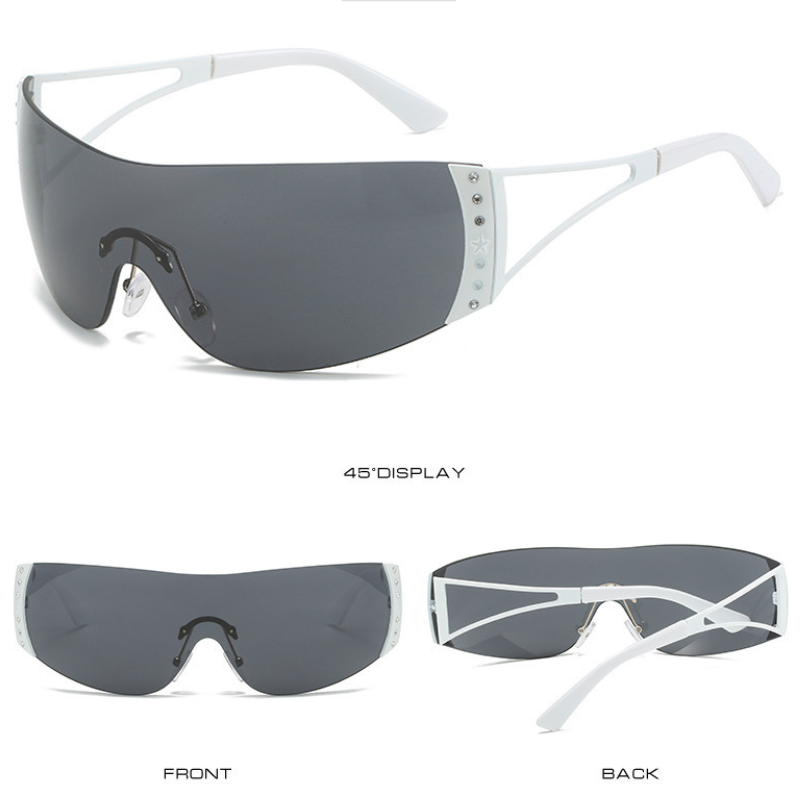 Stylish Frameless Shield Shades Sunglasses