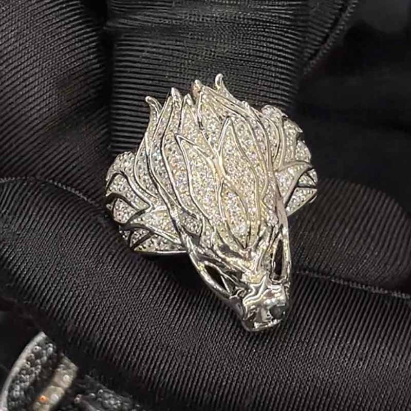 Moissanite Fantasy Monster Ring