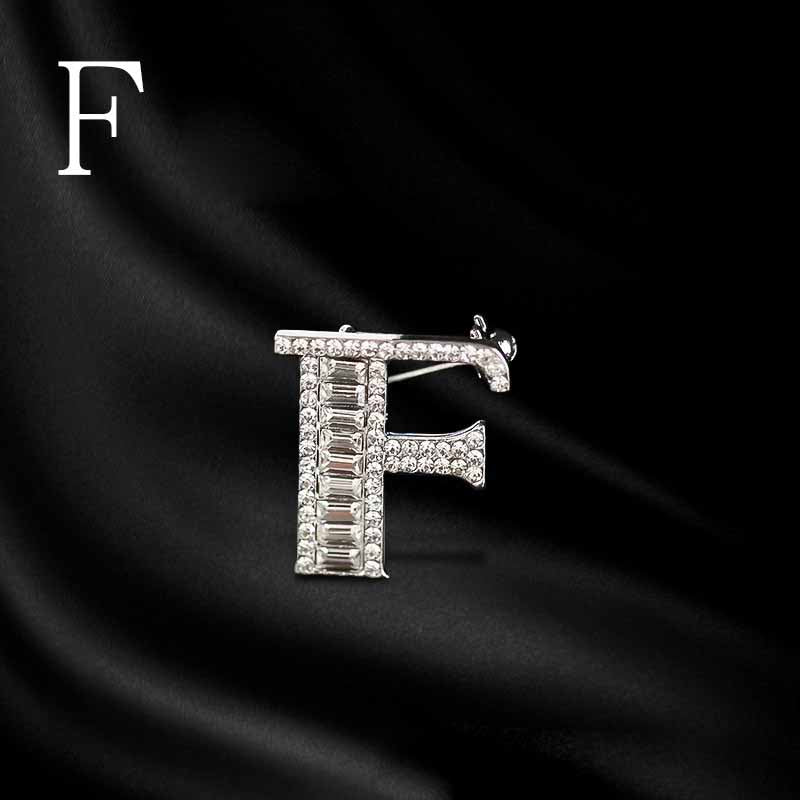 Moissanite Hip Hop Letter Brooch