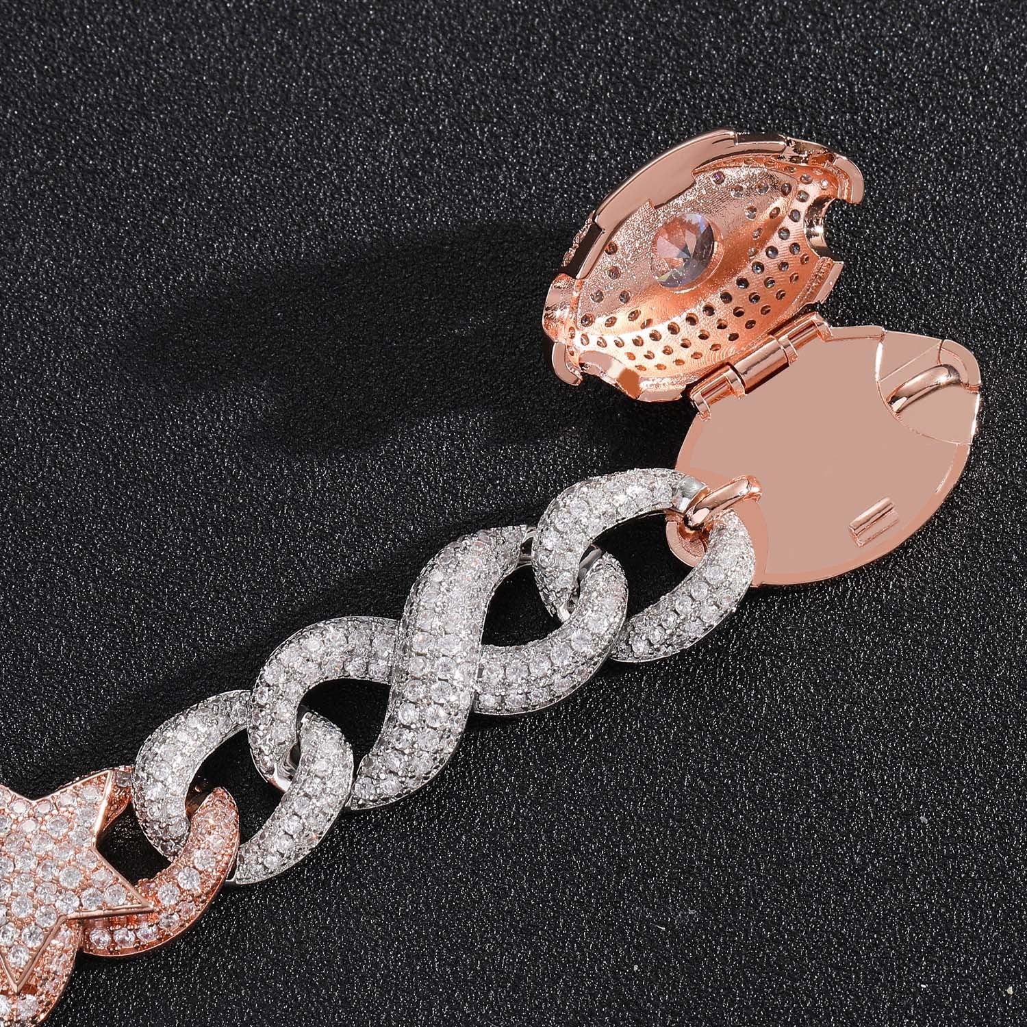 10mm/16mm "Two-tone Star" and "Demon Eye" Cuban Chain