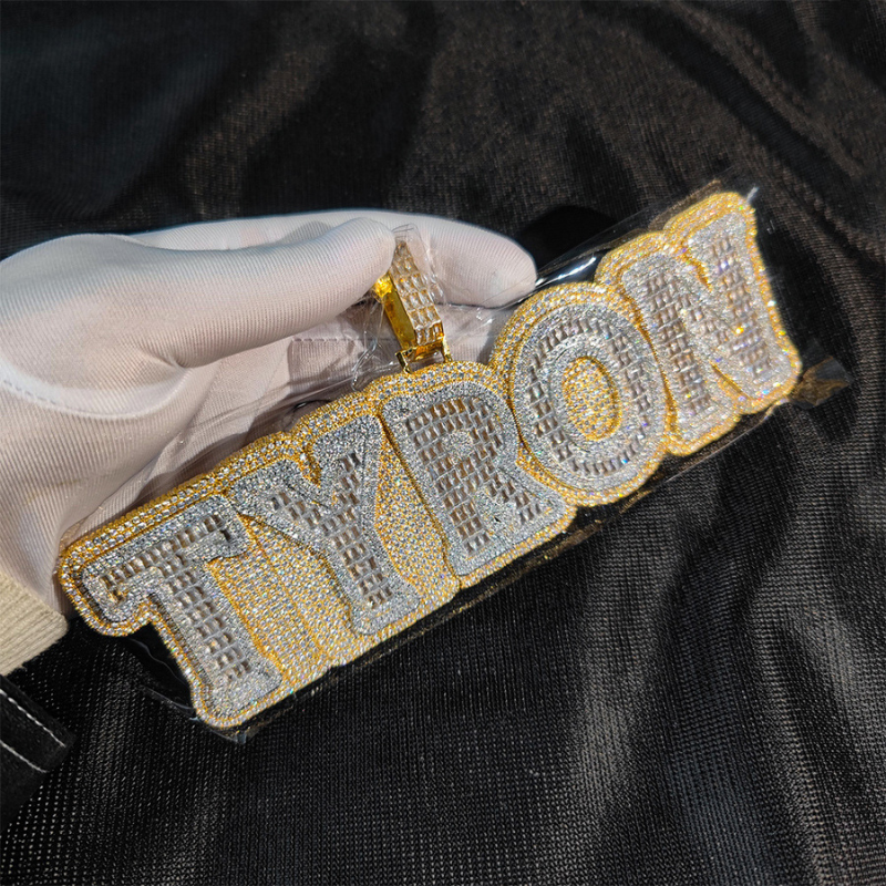 Big Boss Man Moissanite Custom Name Pendants