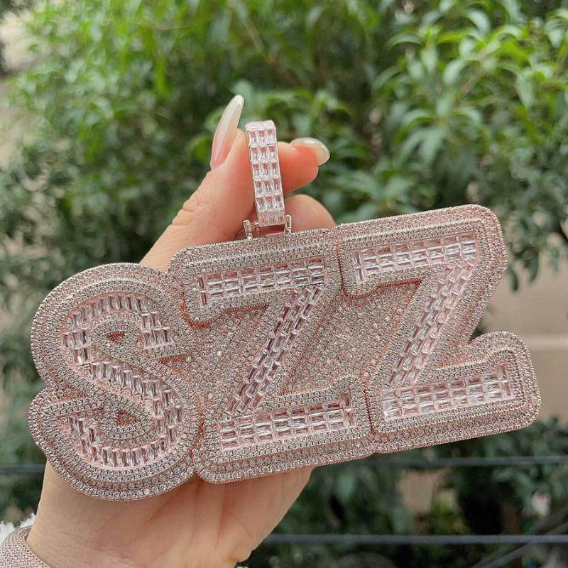 Big Boss Man Moissanite Custom Name Pendants