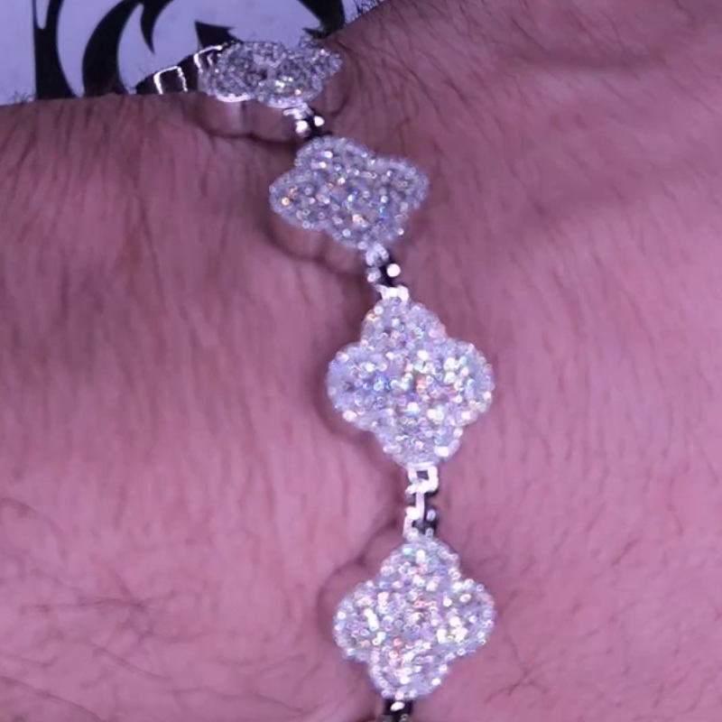 S925 Silver Moissanite Lucky Bracelet