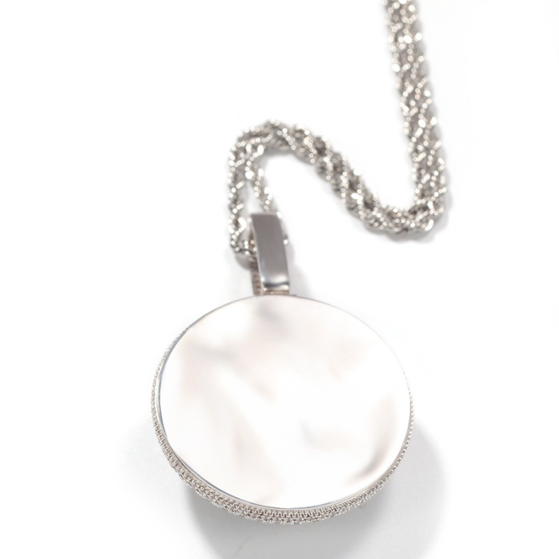 Moissanite Creative Custom Letter Rotating Circular Pendant