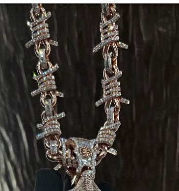 Designer Magical Sword Moissanite Pendant Smaller Version