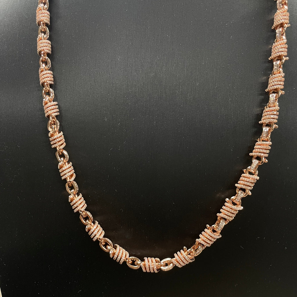 Moissanite Around Oval Spiral Design Sense Chain