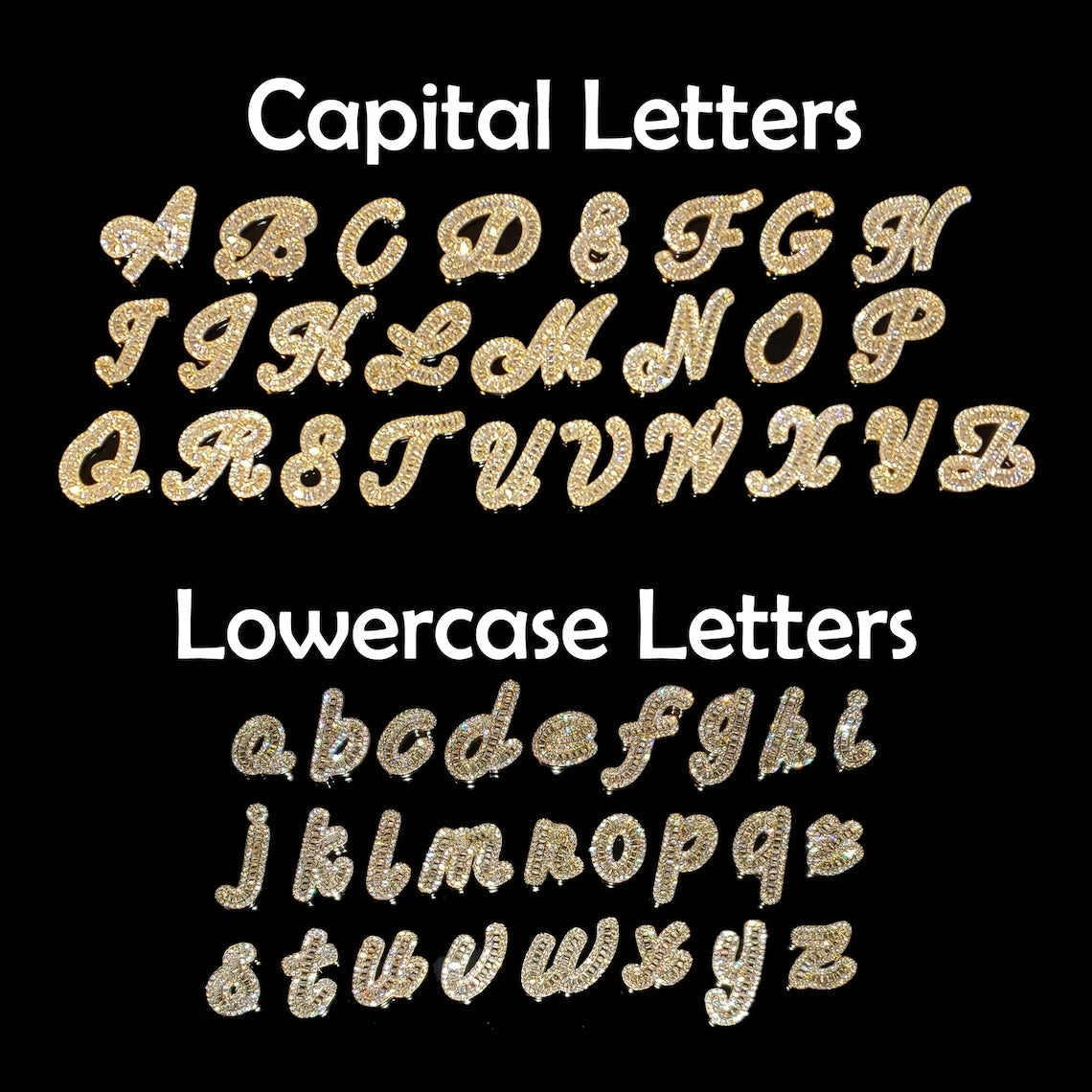 Moissanite Alphabet Custom Stitching Combination Pendant