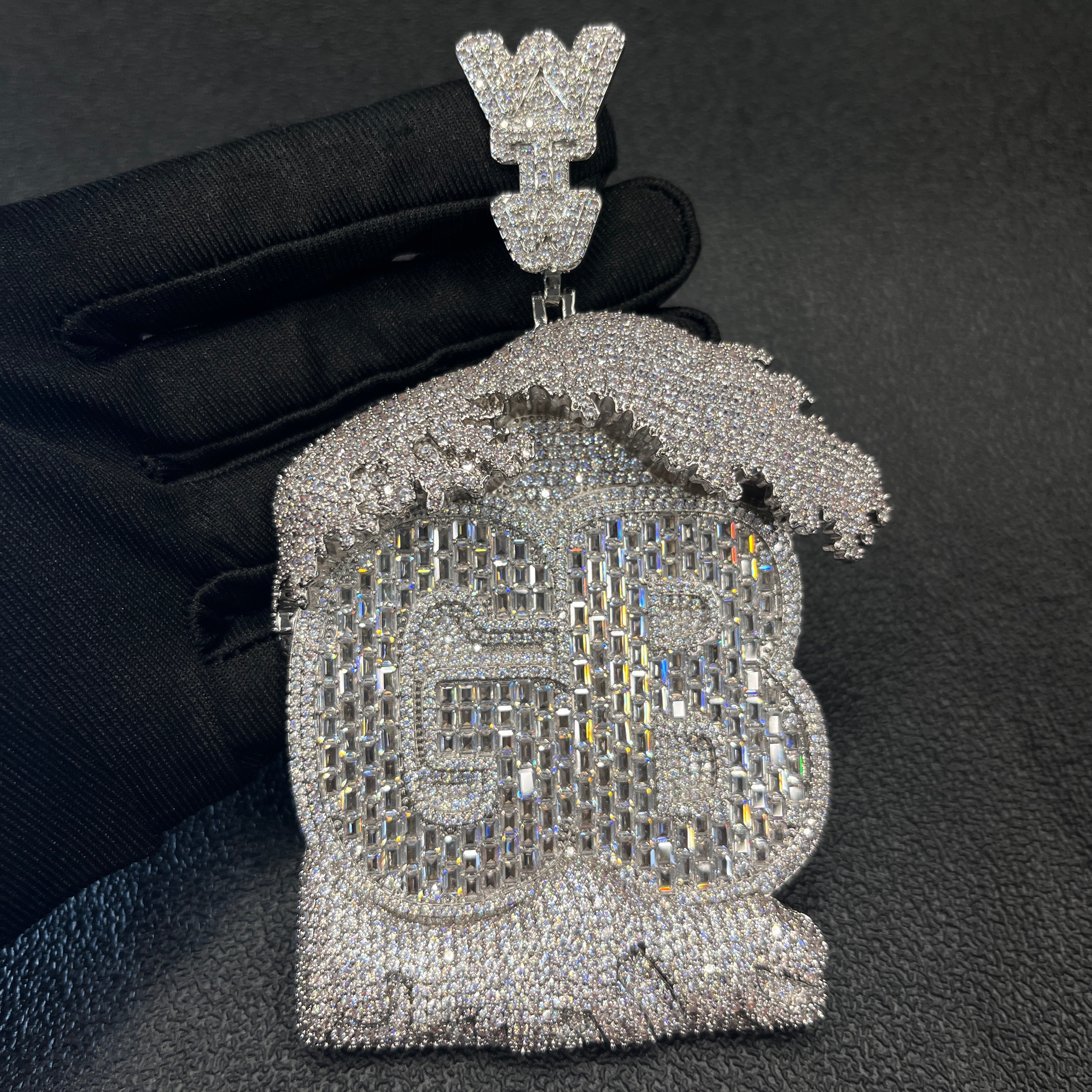 Hip Hop | Wave House Shape GB Letter Pendant