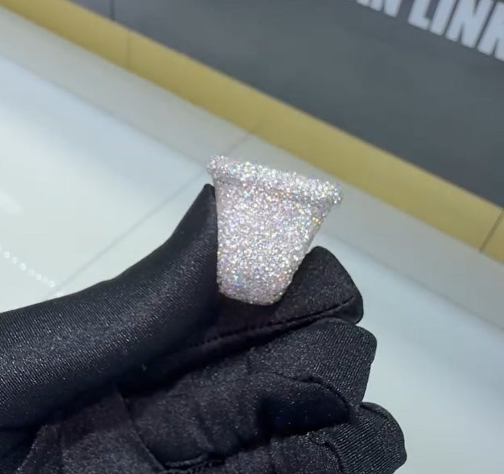 S925 Moissanite Square Full Diamond Ring