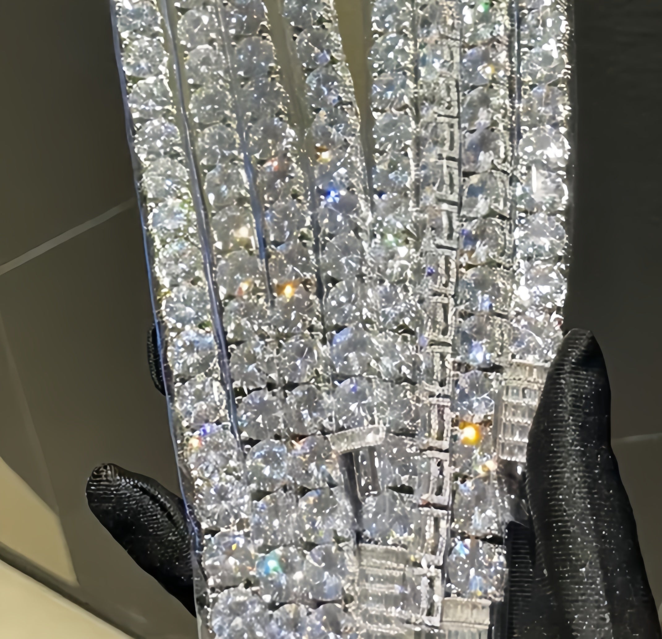 10mm Diamond Design Tennis Bracelet