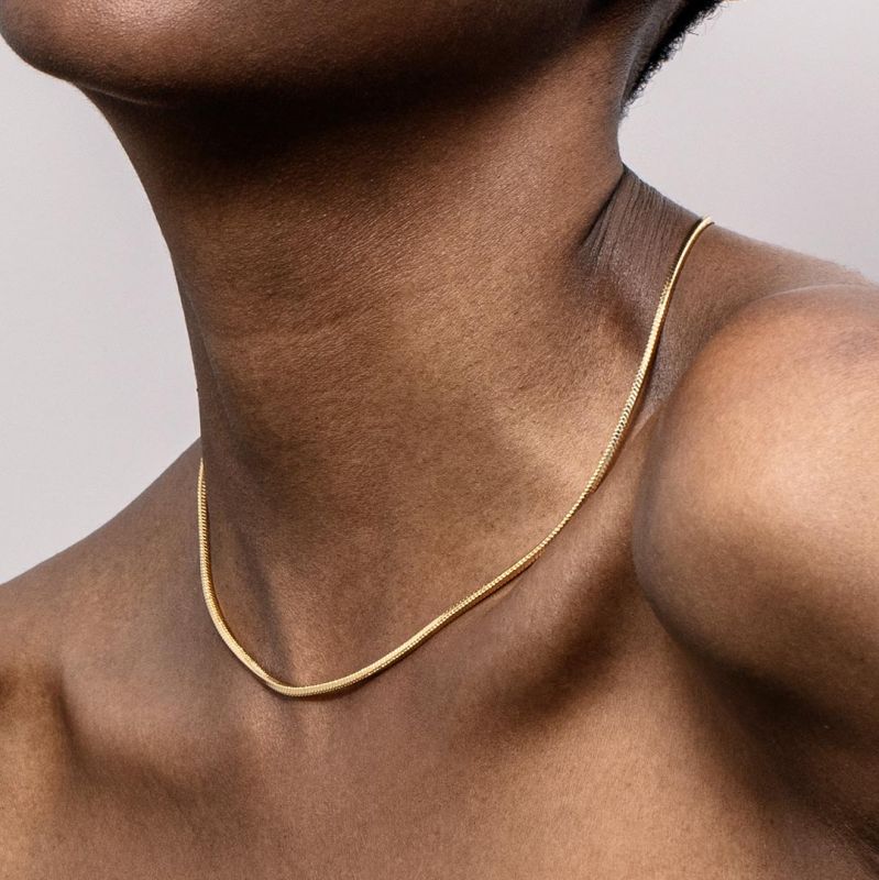 2.5mmSquare Snake Necklace