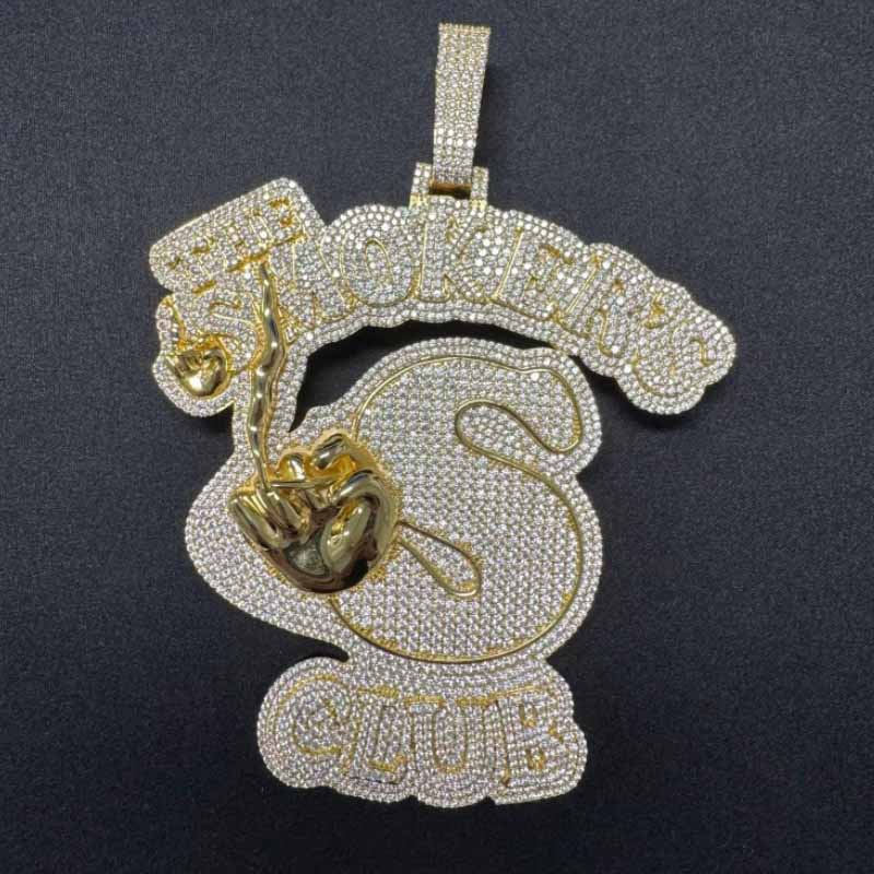 Moissanite Smokers Club Hip-Hop Big Pendant