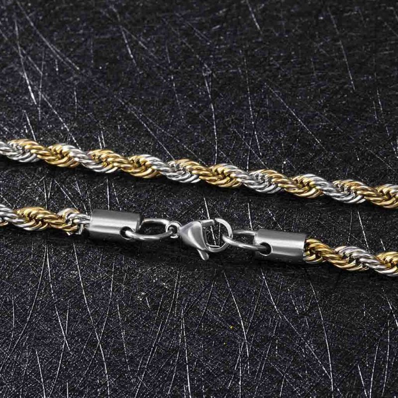 5mm Gold & Silver Two-Tone Rope Chain