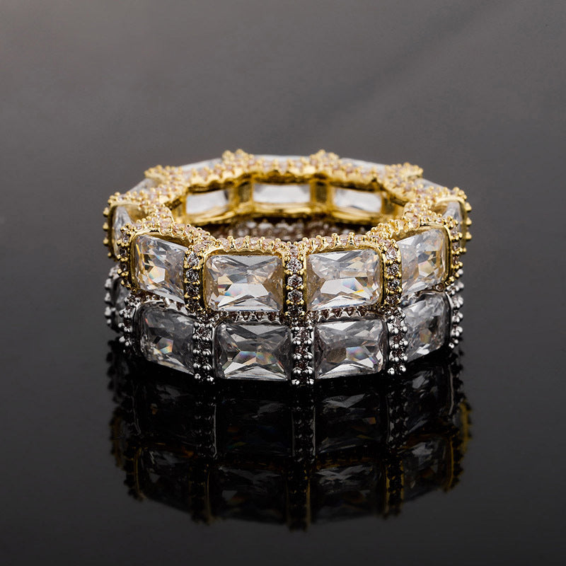 Moissanite Luxury Elegant Long Diamond Ring