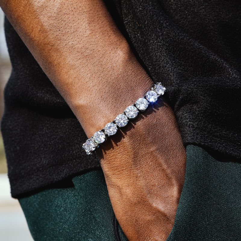 Iced 8mm Moissanite Tennis Bracelet