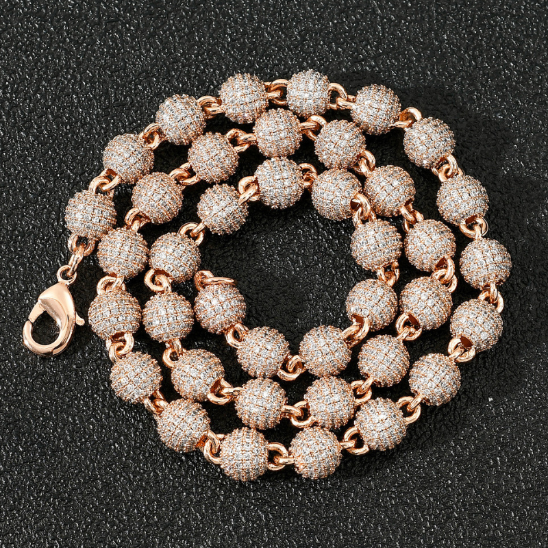 Moissanite Roses Around the Cross Pendant