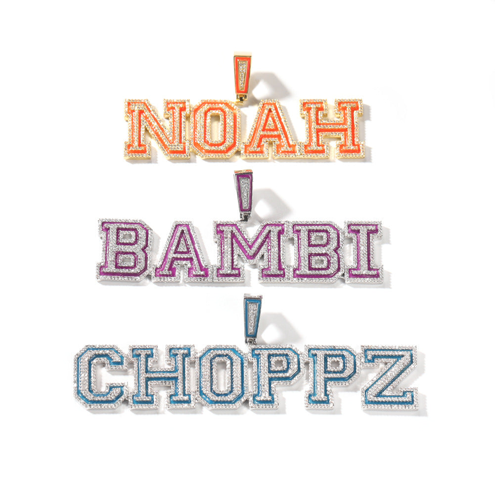 Customized Oil Dripping Luminous Letters DIY Splicing Pendant