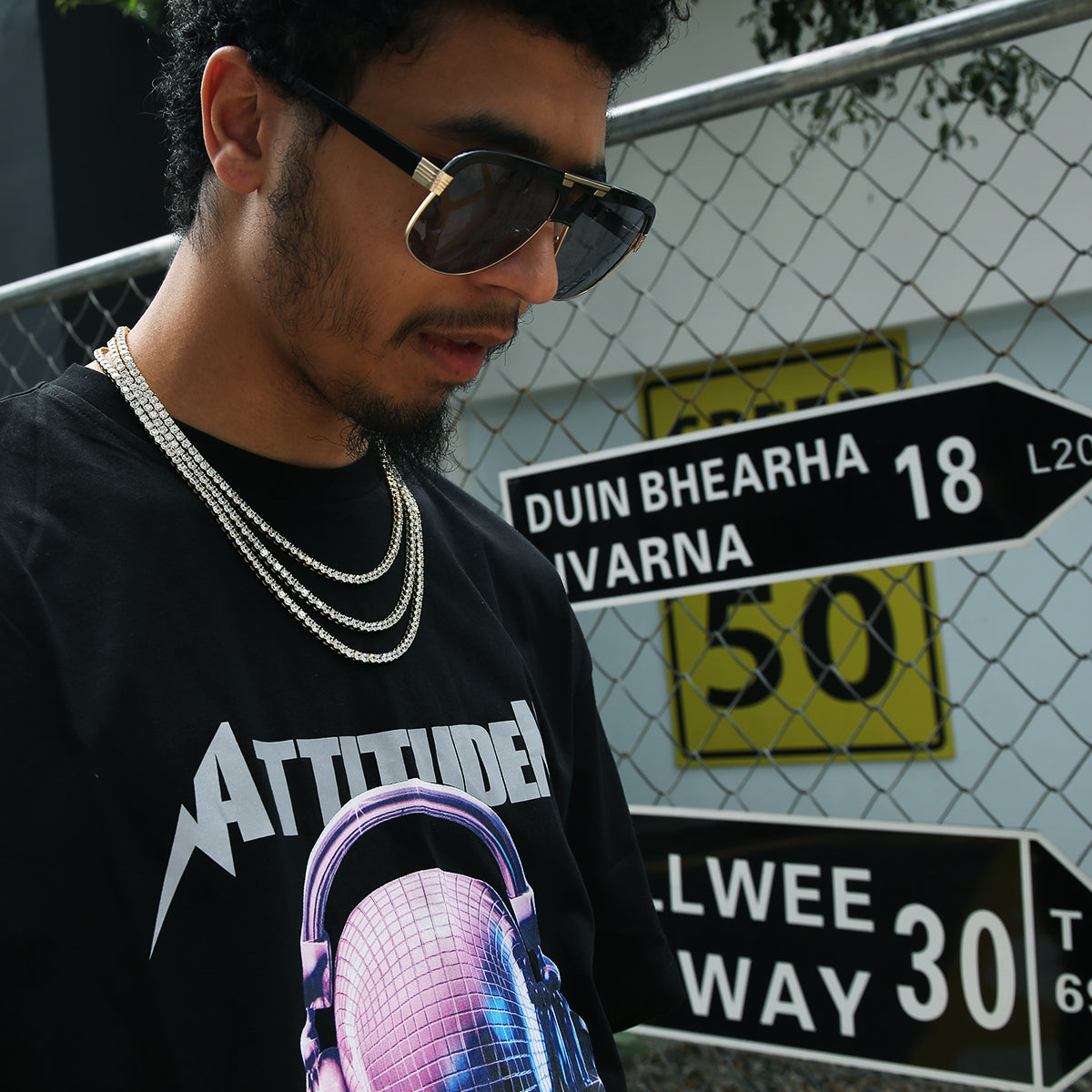 4mm White Gold Moissanite Diamond Mens Tennis Chain