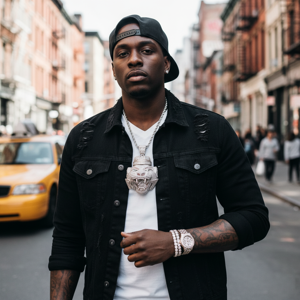 Majesty of the Iced-Out King Panther Pendant【A05】