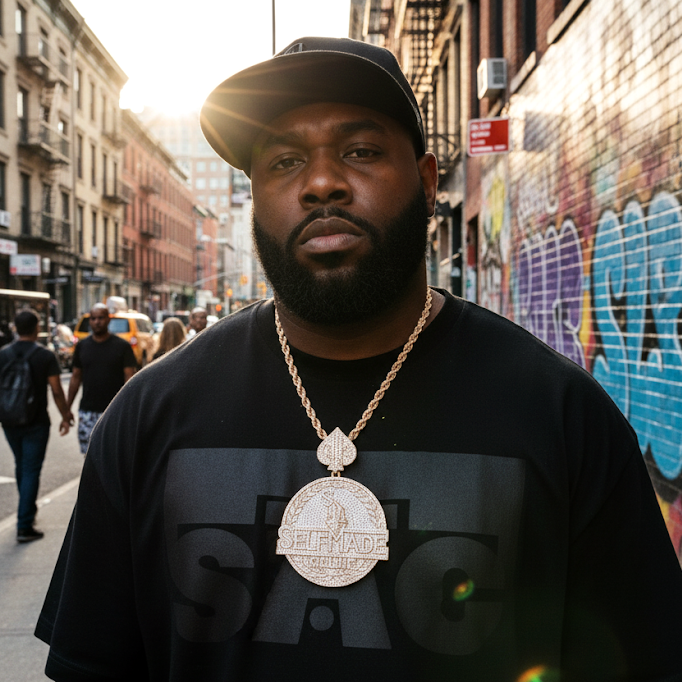 Hip-hop style men's "Self Made" Spade Pendant Necklace【A04】