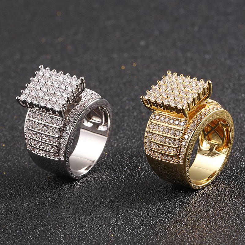 The CEO Crown Iced-Out hip-hop Ring【A68】