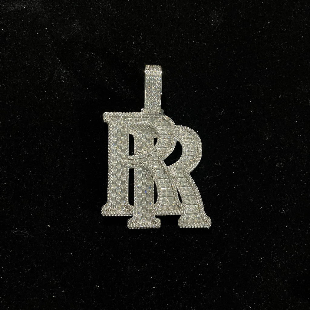 Street Style | Baguette Cut "RR" Moissanite Penadnt