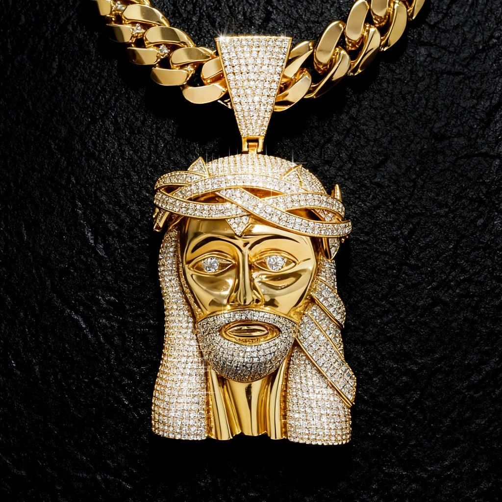 Ultimate Iced-Out Jesus Piece Pendant Set【A02】