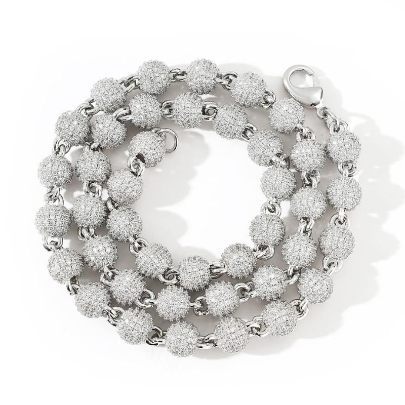 Moissanite Classic Jesus Pendant Diamond Ball Chain Set