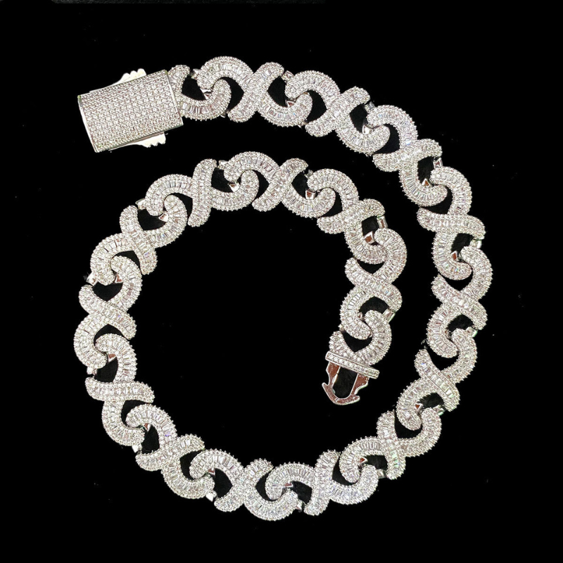 15mm Moissanite Hip Hop T-square Diamond Unlimited 8-figure Cuban Chain