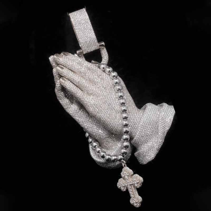 Street Style | Praying Hands Cross Pendant