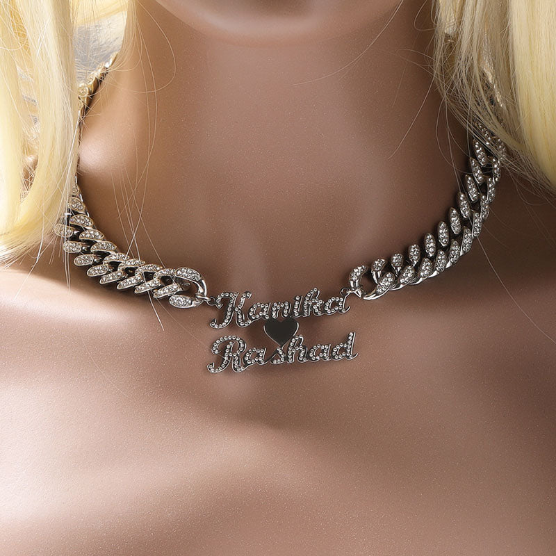 Moissanite can Customize Letter Cuban Chain