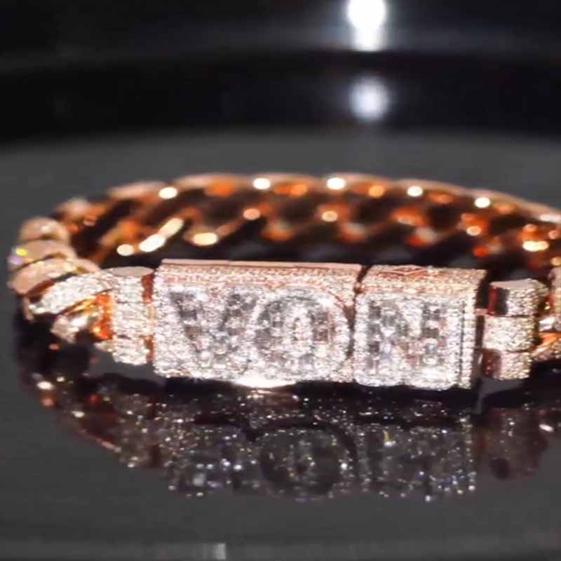 16mm Moissanite Custom Cuban Link Bracelet