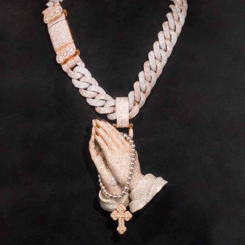 Street Style | Praying Hands Cross Pendant