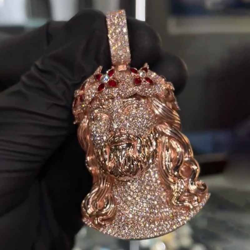 Moissanite Iced Out Jesus Pendant