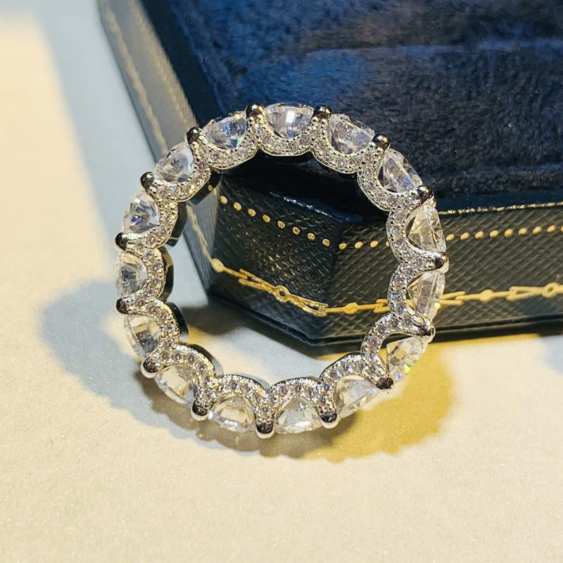 5mm Bling Frost Ice Out Diamond Ring