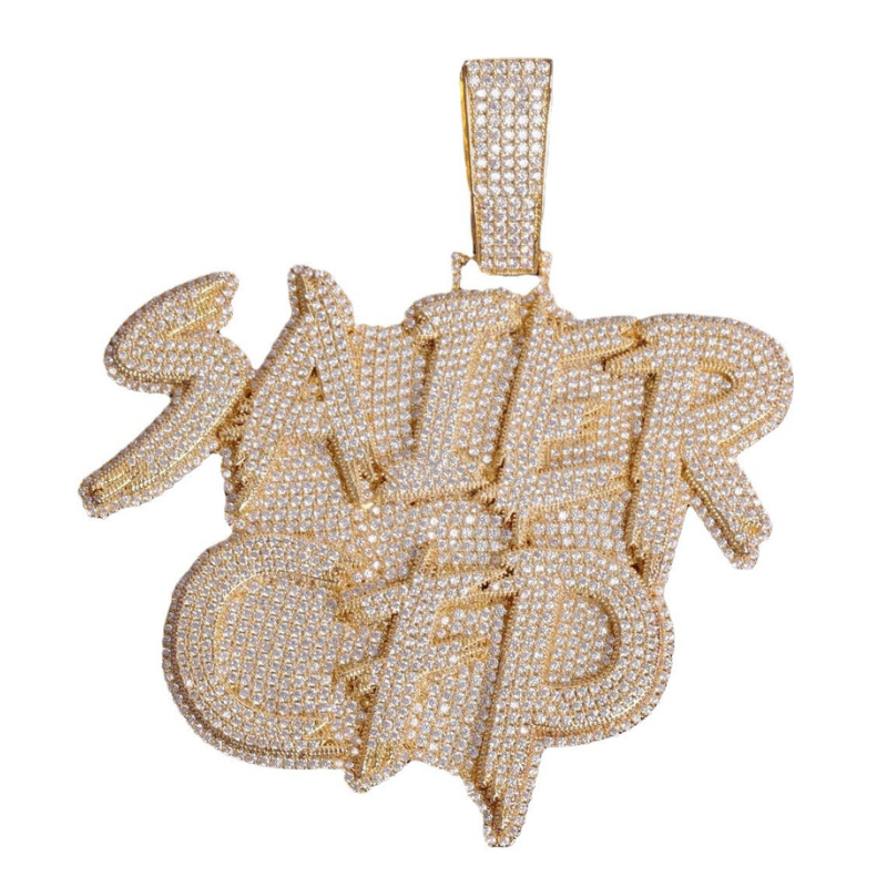 Moissanite Hip Hop Thorn Letter Pendant