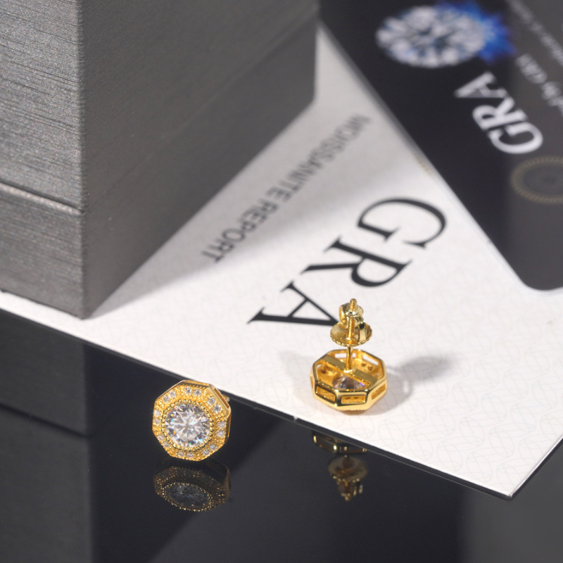 S925 Silver Moissanite Classic Earrings